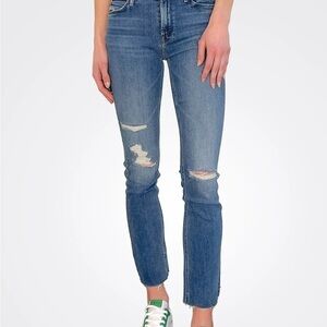 MOTHER Denim The Mid Rise Dazzler Ankle Fray - Weekend Warrior Size 29